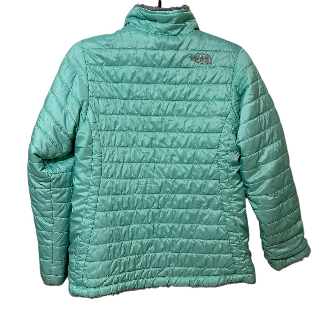 THE NORTH FACE aqua and gray reversible winter coat size Small - Picture 4 of 7